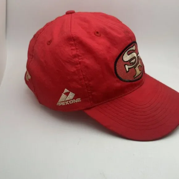 Vintage Apex One San Francisco 49ers NFL Hat Cap Red Gold OSFA Snapback